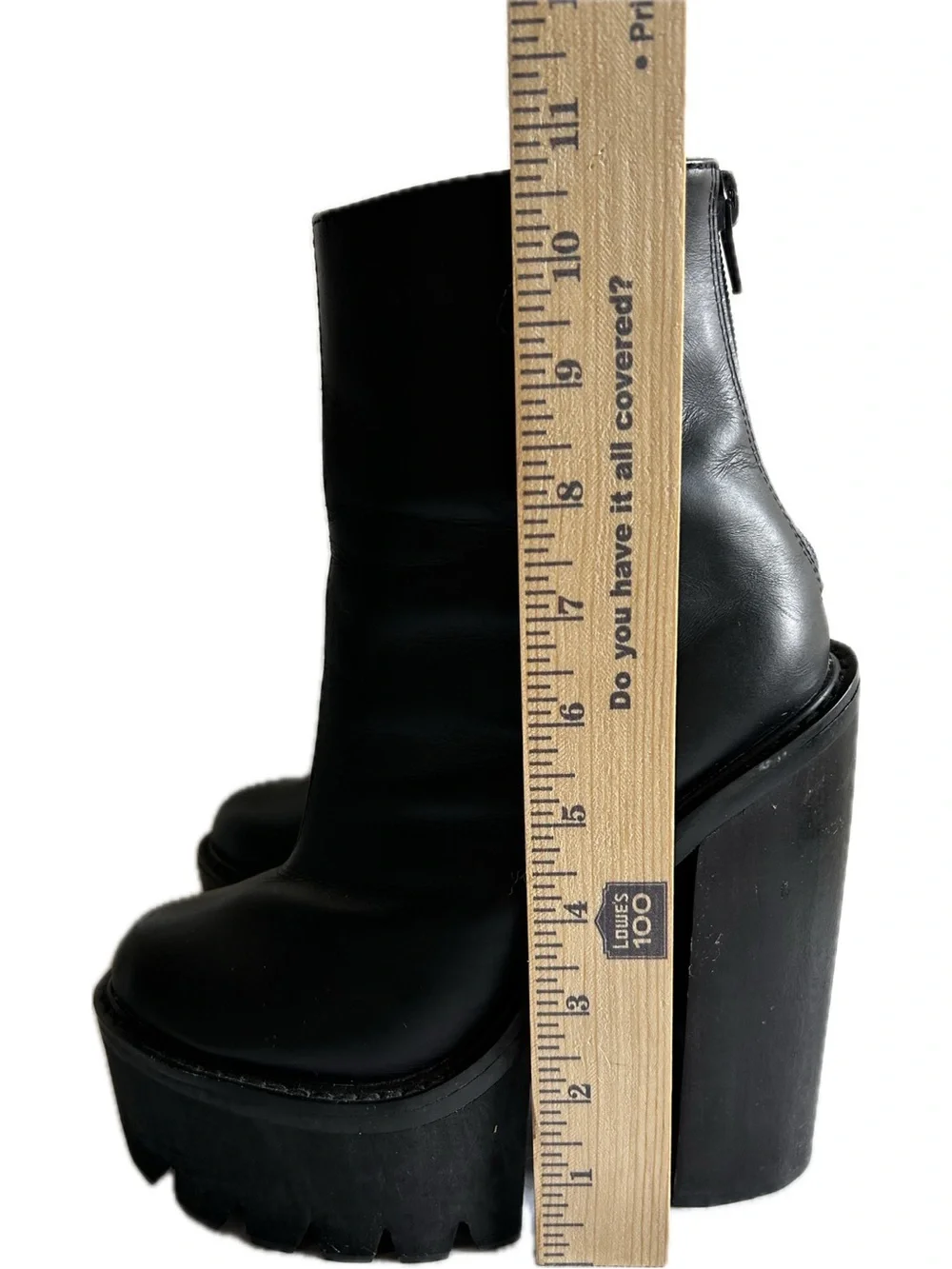 Jeffery Campbell Mulder Black Platform High-Profile Ankle Boots - Size 7
